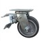 Service Caster 5 Inch Rubber on Aluminum Caster with Roller Bearing and Total Lock Brake SCC SCC-TTL30S520-RAR - alternate 1