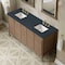 James Martin Vanities Kinnsden 72" Double Vanity, Weathered Oak w/ 3 CM Charcoal Soapstone Silestone Top D680-V72-WTO-3CSP - alternate 3