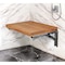 Homeroots 30" Brown Premium Wall Mount Teak Shower Bench 402209 - alternate 2