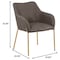 Leisuremod Zaire Collection Modern Dining Chair, Gold Legs and CHarcoal Fabric ZDC52CH - alternate 3