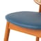 Leisuremod Holbeck Dining Chair with Upholstered Leather Seat and Beech Wood Legs, Navy Blue HC18NBU - alternate 3