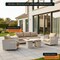 Leisuremod Arvin 4-Pc Aluminum Patio Set, Sintered Stone Table, Rust-Resistant, 4PK AOCS48-83-33TP - alternate 2