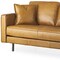 Homeroots 65" Tan Leather Sofa With Brown Legs 607311 - alternate 2