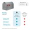 Architectural Mailboxes Stanley post mount mailbox, gray (Jumbo) ST2000AM - alternate 3