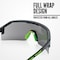 Jackson Safety Maxview+, Safety Glasses, Anti-Fog & Anti-Scratch, Smoke Lens, Black/Green Frame, Half-Frame 60003 - alternate 2