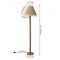 Jonathan Y Wren 61.5" Modern Rustic Bobbin Pleated Paper Shade/Resin LED Floor Lamp, Brown Wood Finish/Light Bro JYL5400A - alternate 4