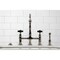 Kingston Brass Bridge Kitchen Faucet with Brass Sprayer, Polished Nickel KS1276PKXBS - alternate 4