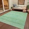 Homeroots 3' X 5' Artichoke Green And Beige Trellis Washable Indoor Outdoor Area Rug 616478 - alternate 2