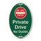 Signmission Private Drive No Outlet With Do Not Enter Sym, 12 In X 18 In Architectural, Heavy Gauge Aluminum A-OV-G-1218-9931 - alternate 1