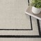 Homeroots 5' Ivory And Black Square Indoor Outdoor Area Rug 545972 - alternate 3