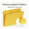 Pendaflex Recycled Colored File Folders, 1/3-Cut Tabs: Assorted, Letter Size, 1" Expansion, Yellow, 25PK 1007022 - alternate 2