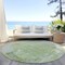 Homeroots 8' Artichoke Green And Mint Green Round Abstract Washable Indoor Outdoor Area Rug 615682 - alternate 3