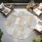 Homeroots 8' Ivory Beige And Gray Round Geometric Washable Indoor Outdoor Area Rug 613219 - alternate 3
