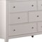 Homeroots 58" White Solid Wood Seven Drawer Triple Dresser 374200 - alternate 2