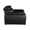 Homeroots 69in Black And Silver Faux Leather Loveseat 329520 - alternate 2