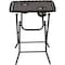 Outdoor Expressions Charcoal 18'' Square Steel Folding Side Table ZD-T1022-DGY0601 - alternate 2