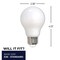 Bulbrite 100 - Watt Equivalent A19 Dimmable Medium Screw LED Light Bulb Warm White Light 2700K, 4PK 862831 - alternate 2