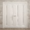 Sartodoors Sliding Closet Double Bi-fold Doors 96 x 80 inches, Ego 5014 Painted White Oak, Sturdy Tracks Mold EGO5014DBF-PWO-96x80 (4* 24x80) - alternate 2