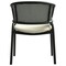 Leisuremod Ervilla Dining Chair in Black Steel Frame with Black Wicker Back and Beige Seat, 2PK ECBL-20BL-BG2 - alternate 2