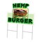 Signmission Hemp Burger Die Cut Yard Sign & Stake outdoor plastic coroplast window, C-DC-2436-Hemp Burger19 C-DC-2436-Hemp Burger19 - alternate 1