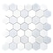 Apollo Tile 12x12 Thassos, Blue Celeste, Paper White Marble Hexagon Wall and Floor Tile 4.83 sqft/case, 5PK APLMKN8814A - alternate 1