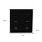 Homeroots 31" Black Three Drawer Dresser 472117 - alternate 2