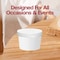 Smarty Had A Party 12 oz Squat Paper Soup Cups with Paper Lids, 1000PK 612PLCS-CASE - alternate 2