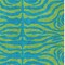 Homeroots 9' X 12' Teal Blue And Green Animal Print Washable Indoor Outdoor Area Rug 600712 - alternate 2