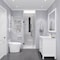 Anzzi Fellow Series 30'' by 72'' Frameless Hinged Shower Door in Gunmetal W/Clear Glass SD-AZ09-02GB - alternate 2