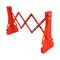 Pittman Portable Gate Barricade, Castor Wheels with Brakes, Plastic, Red and White, 7' 763657 - alternate 3