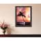 Homeroots Palm Tree Sunset Black Framed Print Wall Art 529593 - alternate 3