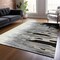 Homeroots 3' X 5' Black Gray And Ivory Abstract Washable Indoor Outdoor Area Rug 601176 - alternate 2