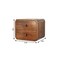 Homeroots 12" Chestnut Solid Wood Two Drawer Floating Nightstand 722554 - alternate 2