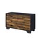 Homeroots 47" Walnut Black And Finish Manufactured Wood Six Drawer Double Dresser 490489 - alternate 3