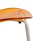 Leisuremod Modern Oyster Transparent Side Dining Side Chair with White Base in Transparent Orange OCW-17TOR - alternate 3