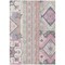 Homeroots 9' X 12' Pink Gray And Ivory Aztec Washable Indoor Outdoor Area Rug 598494 - alternate 3