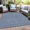 Homeroots 3' X 5' Blue And Ivory Chevron Washable Indoor Outdoor Area Rug 596255 - alternate 4