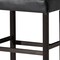 Homeroots Set of Two 31" Black Faux Leather and Solid Wood Backless Bar Height Bar Chairs 632421 - alternate 3