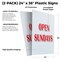Signmission Open Sundays, Plastic Signs Only 24 Inch x 36 Inch, Corrugated Plastic, 2PK CSB-2436-2PACK-Open Sundays - alternate 2