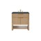 James Martin Vanities Solene 36 in. Single Vanity, Seaside Oak, w/ 3 CM Charcoal Soapstone Quartz Top D225-V36-SSO-3CSP - alternate 1