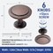 Lifemaster 1-1/4in Oil Rubbed Bronze Cabinet Knobs, Modern Zinc Alloy, Rust-Proof, with Screws, 6PK LMKNBGLD6 - alternate 2