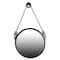 Homeroots Black and Silver Round Accent Metal Mirror 484992 - alternate 1