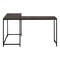 Homeroots 58" Espresso and Black L Shape Computer Desk 489984 - alternate 1