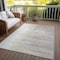 Homeroots 8' X 10' Ivory And Brown Abstract Washable Indoor Outdoor Area Rug 601221 - alternate 3
