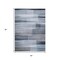 Homeroots 5' X 8' Denim Blue And Ivory Striped Washable Indoor Outdoor Area Rug 630982 - alternate 3