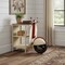Homeroots Rustic Red And Vanilla Scooter Cabinet 388275 - alternate 2