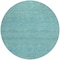 Homeroots 8' Aqua And Teal Blue Round Striped Washable Indoor Outdoor Area Rug 615646 - alternate 2
