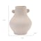 Homeroots 10" Beige Recycled Paper Round Urn 632641 - alternate 2