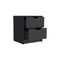 Homeroots 19" Black Wood Two Drawer Nightstand 526148 - alternate 2