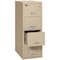 Fireking 15-1/4" W 4 Drawer Fire-Resistant Vertical File Cabinet, Parchment, Legal 4-2157-2PA - alternate 2